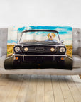 Manta personalizada para mascotas 'The Classic Woofstang'