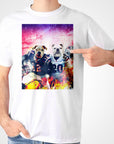 Camiseta personalizada para 2 mascotas 'New England Doggos'