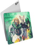 'New York Jet-Doggos' Naipes personalizados para 2 mascotas