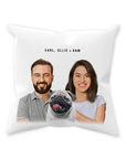 Cojín decorativo moderno personalizado para mascotas y seres humanos