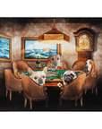 Manta personalizada para 4 mascotas 'The Poker Players'