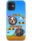 Funda de teléfono para mascotas personalizada con videojuego retro