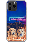 Funda personalizada para teléfono con 2 mascotas 'Doggos of New York'
