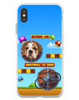 Funda de teléfono para mascotas personalizada con videojuego retro