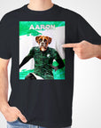 Camiseta personalizada para mascotas 'Arabia Saudita Doggos Soccer'