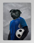 Manta personalizada para mascotas 'El Jugador de Fútbol'
