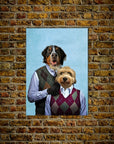 Step Doggo & Doggette: Póster personalizado para 2 mascotas