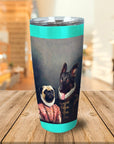 Duque y archiduquesa personalizado 2 vaso para mascotas
