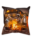 Cojín personalizado para 3 mascotas 'The Campers'