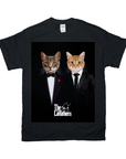 Black Gildan t-shirt featuring two cats in tuxedos with "The Catfathers" text.