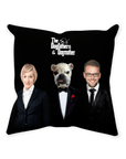 Cojín personalizado para mascota/humano 'The Dogfathers & Dogmother'