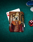 Personalized pet playing card with a bulldog in a royal "Prince" renaissance portrait.