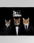 Manta personalizada para 3 mascotas 'The Catfathers'