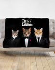 Manta personalizada para 3 mascotas 'The Catfathers'