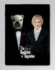Manta personalizada para mascotas/humanos 'The Dogfather & Dogmother'