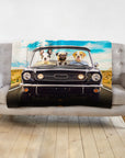 Manta personalizada para 3 mascotas 'The Classic Woofstang'