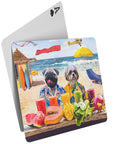 'The Beach Dogs' Naipes personalizados para 2 mascotas
