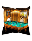 Cojín personalizado para 2 mascotas 'The Pool Players'
