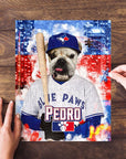 Personalized Toronto Blue Doggs baseball pet puzzle featuring a bulldog in uniform.