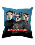 Cojín personalizado para 3 mascotas 'Trailer Park Dogs'
