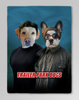 Manta personalizada para 2 mascotas 'Trailer Park Dogs'