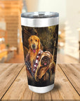 Vaso personalizado para 2 mascotas 'Chewdogga & Dogg-E-Wok'