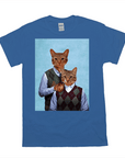 Camiseta personalizada para 2 mascotas 'Step-Kitties'