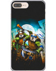 Funda personalizada para teléfono con 2 mascotas 'Teenage Mutant Ninja Doggos'