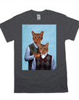 Camiseta personalizada para 2 mascotas 'Step-Kitties'