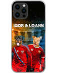 Funda personalizada para teléfono con 2 mascotas 'Russia Doggos'
