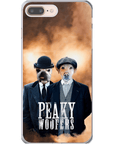 Funda personalizada para teléfono con 2 mascotas 'Peaky Woofers'