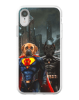 Funda personalizada para teléfono con 2 mascotas 'Superdog & Batdog'