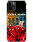 Funda personalizada para teléfono con 2 mascotas 'Russia Doggos'