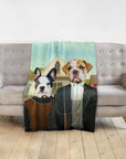 Manta personalizada para 2 mascotas 'American Pawthic'