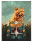 Manta personalizada para mascotas 'Jurassic Meow'