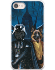 Funda personalizada para teléfono con 2 mascotas 'Darth Woofer & Jedi-Doggo'