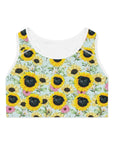 Sujetador deportivo personalizado (Sunflower Sky: 1-4 mascotas)