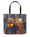 Bolsa Tote Personalizada para 2 Mascotas 'Superdog & Aquadog'