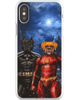 Funda personalizada para teléfono con 2 mascotas 'Batdog & Flash Doggo'
