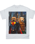 Camiseta personalizada para 2 mascotas 'Superdog & Aquadog'