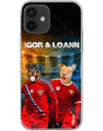Funda personalizada para teléfono con 2 mascotas 'Russia Doggos'