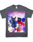 Camiseta personalizada para 2 mascotas 'Buffalo Doggos'