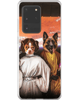 Funda personalizada para teléfono con 2 mascotas 'Princess Leidown & Jedi-Doggo'