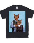 Camiseta personalizada para 2 mascotas 'Step-Kitties'