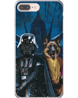 Funda personalizada para teléfono con 2 mascotas 'Darth Woofer & Jedi-Doggo'