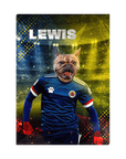 Lienzo personalizado para mascotas 'Scotland Doggos Soccer'