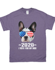 Camiseta personalizada para mascotas '2020 Voto por mi perro'