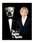 Lienzo personalizado para mascotas/humanos 'The Dogfather & Dogmother'