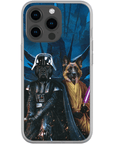 Funda personalizada para teléfono con 2 mascotas 'Darth Woofer & Jedi-Doggo'
