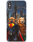 Funda personalizada para teléfono con 2 mascotas 'Superdog & Aquadog'